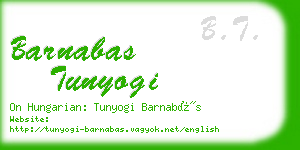barnabas tunyogi business card